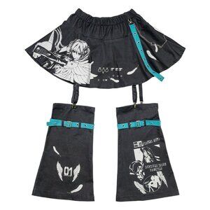 NEW ACDC RAG - Hatsune Miku Forever Black Mint Skirt with Leg Warmer